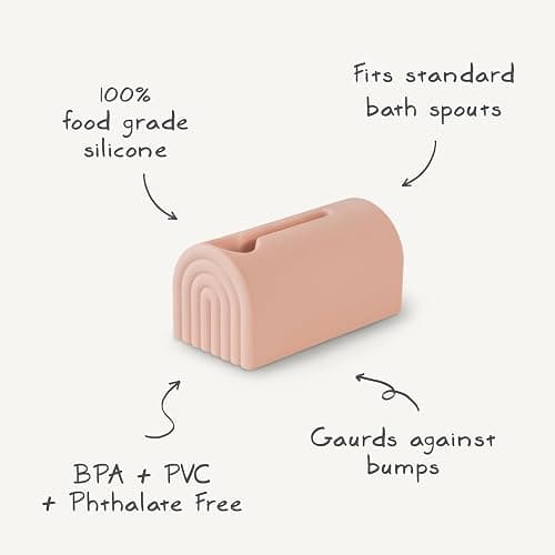 mushie Bath Spout Cover | Soft Silicone Bathtub Faucet Safety Guard for Kids | Universal Fit (Dried Thyme) thumbnail 9