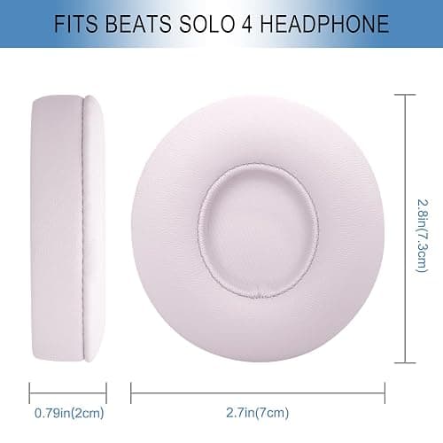 GEVO Ear Pads Replacement for Beats Solo 4 Wireless On-Ear Headphones, Earpads Ear Cushions for Solo 4 with Soft Protein Leather, Stronger Adhesive Backing (Cloud Pink) thumbnail 7