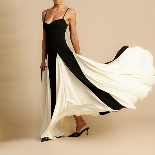 Alaurbeauty Womens Summer Maxi Dresses Sweetheart Neckline Spaghetti Strap Long Dress Casual Vacation Beach Dress thumbnail 3