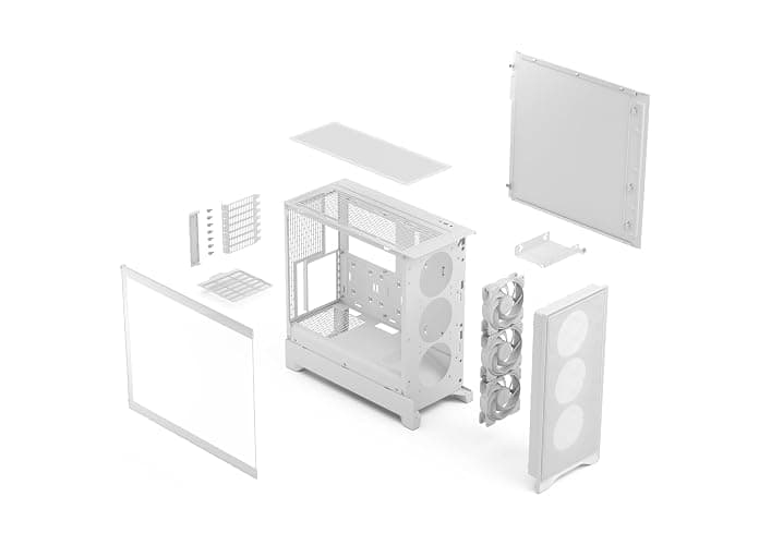 Fractal Design Pop 2 Air White RGB - Tempered Glass - Performance Airflow PC Gaming Case - Mesh Front Panel - Three 120 mm RGB Fans Included - Spacious Interior - ATX/mATX/ITX Motherboard Support thumbnail 11