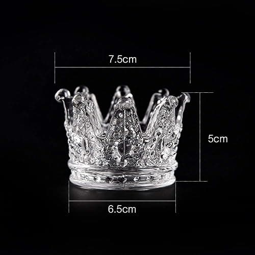 KADS 2 PCS Crown Nair Art Acrylic Liquid Powder Glass Dappen Dish Cup Nails Art Pen Holder Nail Crystal Bowl Dapping Dish Glass Crystal Cup thumbnail 8