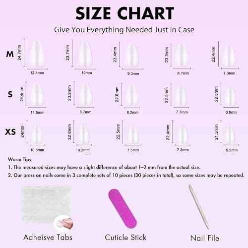 KQueenest Glitter Cat Eye Press on Nails Medium Short Almond, 30 Pcs Thick Cute Acrylic Nails Press on, Gel Fake Nails Short with UV Coating, Reusable Glue on Nails for Women Daily Wear, Nude Sparkle thumbnail 6