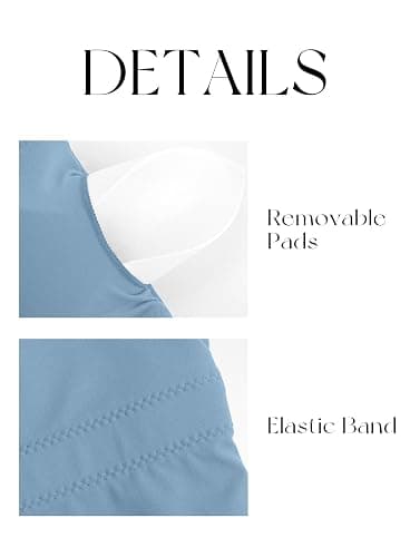 Darong V Neck Tank Tops for Women with Built in Bra | Doulbe lined material, Slim fit, Backless, Yoga wear, Basic sleeveless tees thumbnail 4
