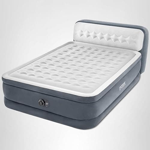 INTEX Dura-Beam 18" Queen Size Air Mattress with Built-in Headboard & Pump | 64447ED - Deluxe Ultra Plush Portable Inflatable Bed for Camping & Travel thumbnail 8