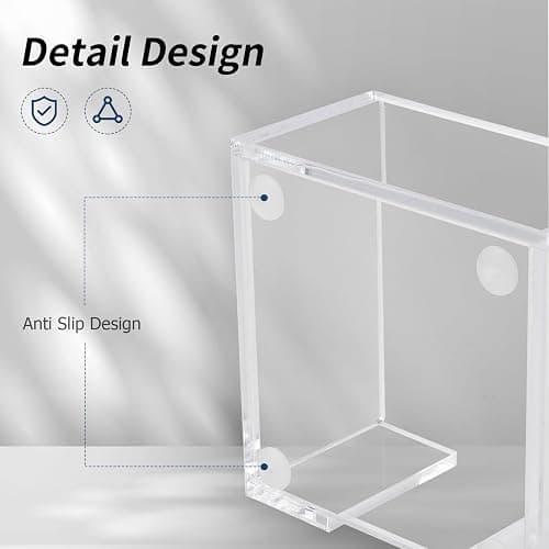 Acrylic Sticky Note Holder, 3 x 3 Crystal Clear Acrylic Notepad Holder Sticky Note Dispenser for Dorm Room and Office Desk Organizer thumbnail 5
