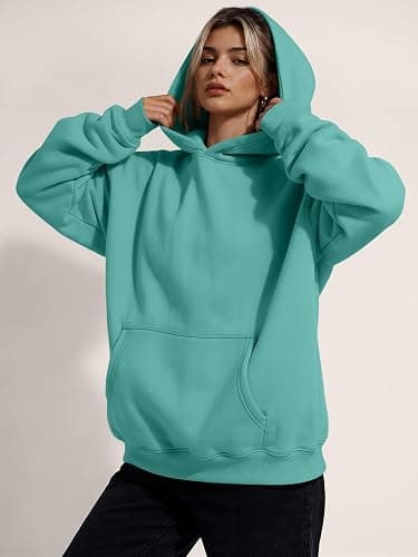 Trendy Queen Womens Hoodies Oversized Sweatshirt | Cozy Fleece Hoodie,Basic Pullover Sweatshirt,Large Kangaroo Pocket,Seamless Daily Outfit Match thumbnail 5