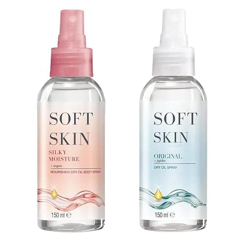 Soft Skin Jojoba and Silky Moisture Argan Dry Oil Spray - 5.28 Fl.oz, Body Oil After Shower, Pack of 2 (10.56 Fl.oz) - Image 1