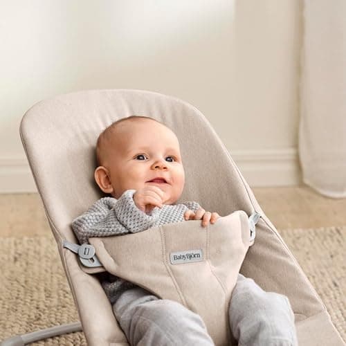 BabyBjörn Sdraietta Bliss, Tessuto mélange, Beige chiaro thumbnail 2