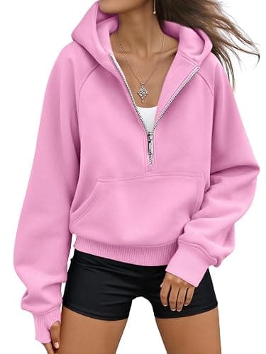 AUTOMET Womens Hoodies Fleece Fall Fashion Outfits Workout Sweatshirts Y2k Winter Zip Up Jackets Oversized Tops Clothes 2025 - Image 1