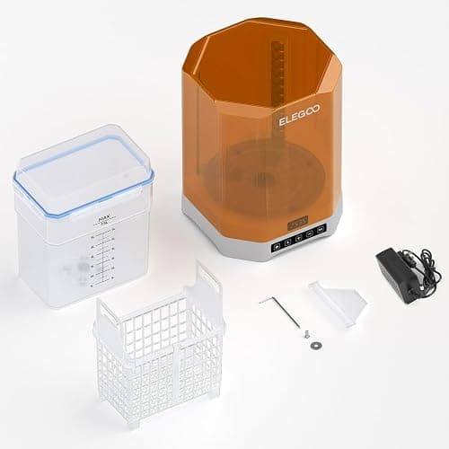 ELEGOO Mercury Plus V3.0 Wash and Cure Station, 7.5 L Large Capacity, Compatible with Mars Saturn Photon Halot MSLA LCD DLP 3D Printers, Washing Size of 9.05"×5.31”×10.24“ thumbnail 7