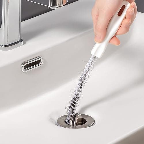 KEYRI 3Pcs Sink Cleaning Brush Flexible Drain Waterpipe Dredge Tool Tube Overflow Cleaner Pipe Dredging Unblocker Hair Catcher Bath Plug Sewer, 45cm, (SCS2) thumbnail 8