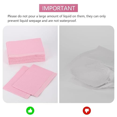 250Pcs Disposable Dental Bibs for Nail, Tattoo, Lash, Paper Towels, Napkins, 13" X 18" Fordable Nail Art Desk Mat for Nail Table, Tattoo Tray Covers thumbnail 4