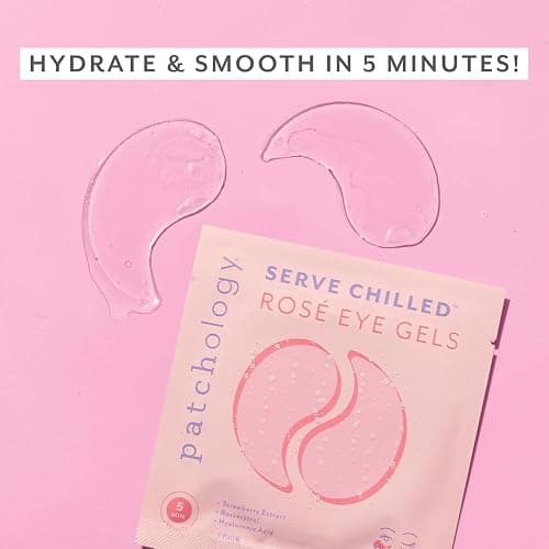Patchology Serve Chilled Rosé Hydrating Under Eye Patches – Hyaluronic Acid & Antioxidant-Infused Eye Masks to Reduce Dark Circles, Puffiness & Fine Lines - Ideal Skincare Essentials (5 Pairs) thumbnail 2