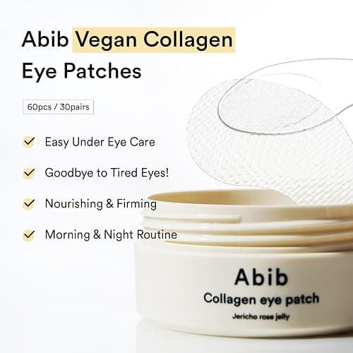 Abib Collagen Eye Patch Jericho Rose Jelly 60 Patches, Korean Under Eye Patches for Puffy Eyes and Dark Circles, Anti-Wrinkle, Collagen, Caffeine, Niacinamide, Ceramide, Antioxidant, Skin Care thumbnail 3