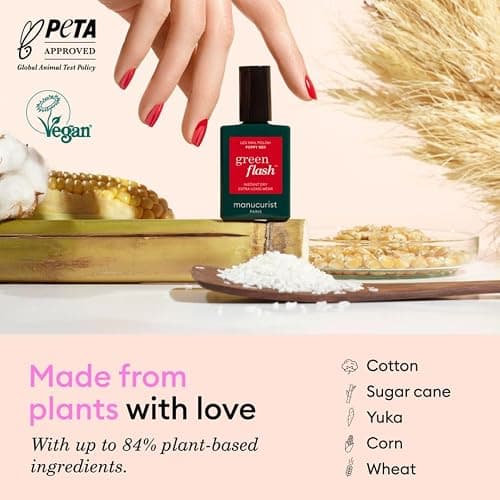Manucurist • Green Flash LED Gel Nail Polish • Vegan • 12-Free, Plant-Based (61%) Gel Polish • Made in France • 0.5 fl oz (HORTENCIA) thumbnail 4