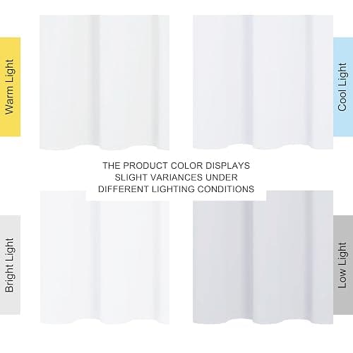 NICETOWN 100% Blackout Window Curtain Panels, Cold and Full Light Blocking Drapes with Black Liner for Nursery, 84 inches Drop Thermal Insulated Draperies (White, 2 Pieces, 52 Wide Each Panel) thumbnail 7