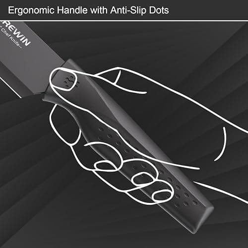 Knife Set, Brewin Kitchen Knife Set, Knives Set for Kitchen, Universal Knife Block, Utility Knife Block Set, New Home Essentials, Apartment Essentials, camping essentials, rv essentials thumbnail 4