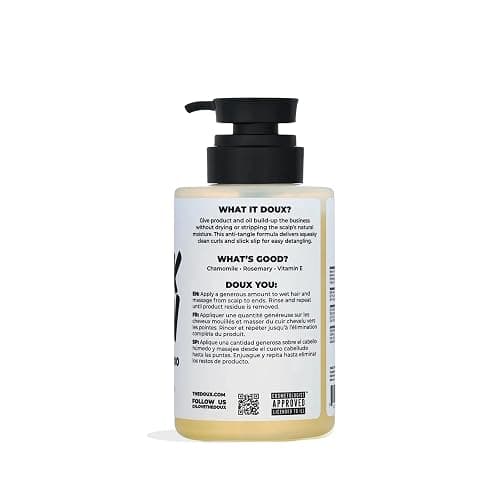 The Doux BREAKDOWN Clarifying Shampoo for Curly & Textured Hair — Vitamin E & Rosemary Detox Shampoo for Men & Women — Sulfate‑Free, Anti‑Build‑Up & Oily Hair Cleanser thumbnail 3