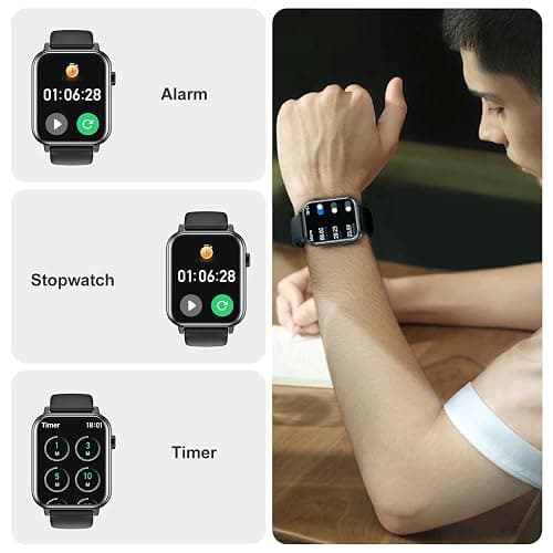 Matakul Smart Watch for Men Women 1.96" HD Screen Smartwatch Answer/Make Calls 100+ Sport Modes IP68 Waterproof Fitness Tracker with Step Counter,Sleep & Heart Rate Monitor for Android iOS Phones thumbnail 7