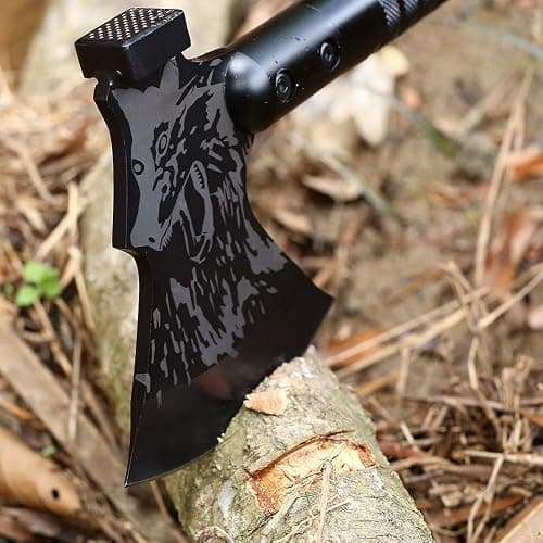 LIANTRAL Survival Camping Axe, Folding Tactical Axe Hatchet with Hammer, Nylon Sheath for Outdoor Adventures thumbnail 6
