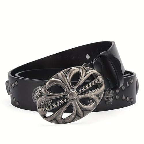 OATSBAS Men's & Women's Bohemian Style Vintage Skeleton Riveted Hip Hop Punk Rock Y2K Belt thumbnail 3