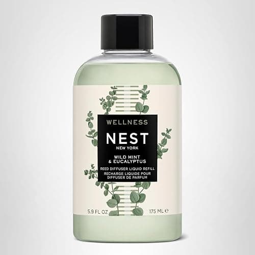 NEST New York Reed Diffuser Liquid Refill, Wild Mint & Eucalyptus - 5.9 fl oz - Fragrance for Up to 90 Days - Flame Free thumbnail 7