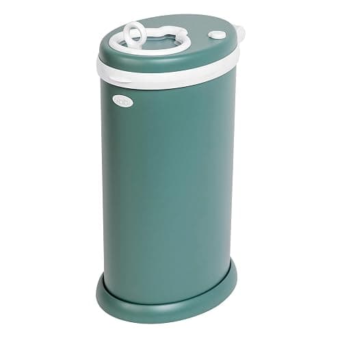 Ubbi Stainless Steel Diaper Pail, Odor Locking, No Special Bag Required, Award-Winning, Registry Must-Have, Open Water - Image 1