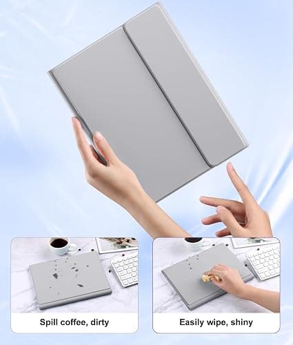 Harvopu Compatible for iPad 11th 10th Generation Case with Keyboard, Folio Cover with Pencil Holder, Multi-Touch Trackpad, 7 Color Backlit, Detachable Keyboard for iPad (A16) 11th/10th Gen (Gray) thumbnail 5