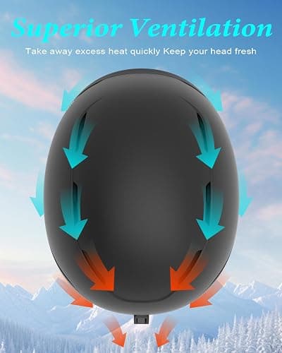 RIOROO Skihelm, Skihelme Herren Damen Jugendliche Größenverstellbar,Warme Flusen-Ohrpolster Snowboardhelm,Leichter Ski Helm mit Verstellbarem Belüftungssystem,Kompatibel mit Einer Skibrille thumbnail 3