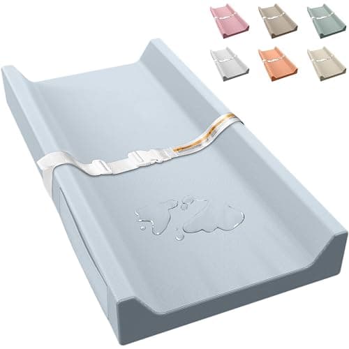 JVEOO Vegan Leather Baby Changing Pad, Waterproof & Wipeable Soft Diaper Changing Mat 32" x 16.6" Comfortable Infant Changing Station for Dresser & Table - Image 1