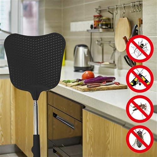 Foxany Telescopic Fly Swatters, Durable Plastic Fly Swatter Heavy Duty Set, Flyswatter with Stainless Steel Handle for Indoor/Outdoor/Classroom (2 Pack) thumbnail 6
