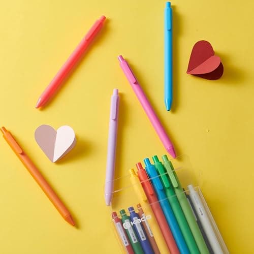 Kaco PURE Gel Pens Assorted Color Ink 20 Pieces 0.7mm, Medium Point, Aesthetic Cute Stationery Pens for Journaling Note Taking Pens thumbnail 3