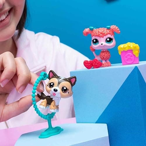 Littlest Pet Shop Mins Figures Set of 2 S2-88&89 Shetland Shepherd With Poodle Dog thumbnail 5