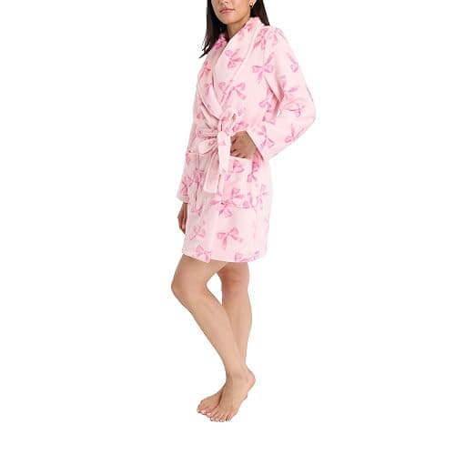 Juicy Couture Women's Super Soft Luxe Plush Shawl Collar Robe thumbnail 2