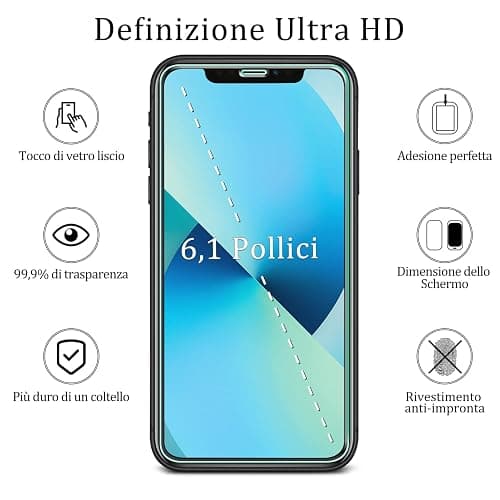 MAYtobe 2 Stück Schutzfolie für iPhone 11, iPhone XR 6,1 Zoll Schutzglas, Anti-Kratzen, 9H Härte, Blasenfrei, Ultrabeständig, Ultra-Klar Displayschutzfolie thumbnail 2