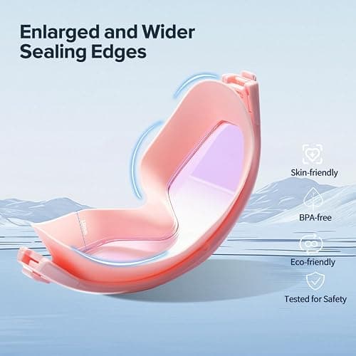 seasprint Adult Swimming Goggles,Leak-Proof,Anti-Fog Pool Glasses,Wide View Swim Goggles with Ear Plugs and Nose Clip thumbnail 2