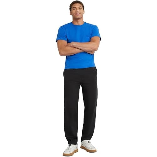 Hanes Men's EcoSmart Sweatpants, Athletic Lounge Pants with Pockets, Open Hem Bottom, Fleece Pants thumbnail 6