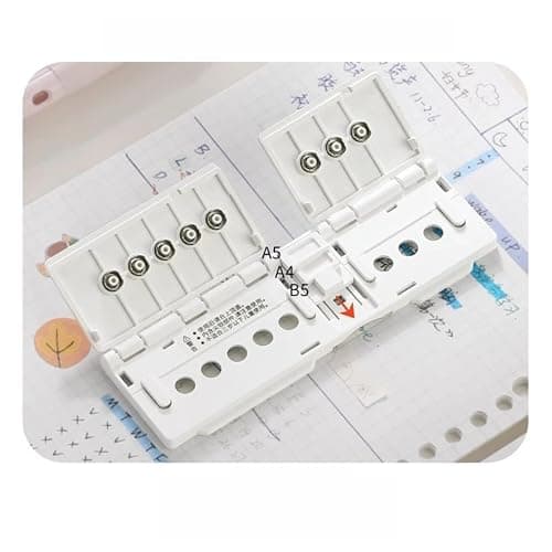 8-Hole Paper Punch, Compact Manual Lever Puncher for Binder Sheets and Planner Refills, Portable Desk Hole Punch thumbnail 3