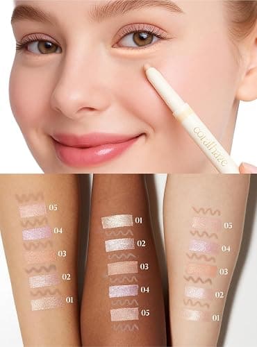 CORALHAZE Idol AEGYO-SAL Maker 02 Sparkling Pink, 2-in-1 Under-Eye Highlighter and Contour Liner for Bright, Voluminous Eyes, Long-Lasting, Smudge-Proof Shimmer Stick with Natural Glow, Korean Beauty - 02 Sparkling Pink - 1 Count (Pack of 1) thumbnail 3
