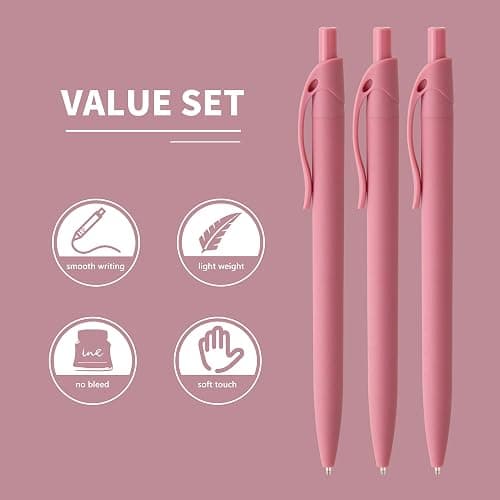 Deegtran Pens Bulk, 50 Pack No Bleed Red Click Pens, Wholesale Retractable Ballpoint Pens, Pens Medium Point, Smooth Ink Pens, 1.0MM Red Ink thumbnail 4
