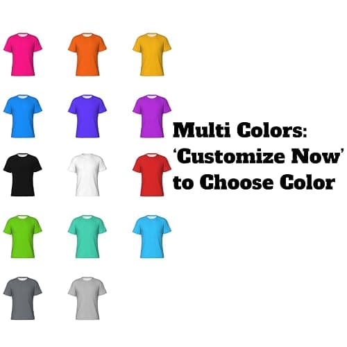 Custom T Shirt, Customized Photo&Text T Shirts, Design Your Own Shirt for Men and Women Multicolor thumbnail 4