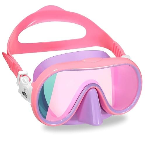 Keary Kids Swim Goggles with Nose Cover for 5-16 Swimming Mask for Toddler Boys Girls Youth Anti Fog - Image 1