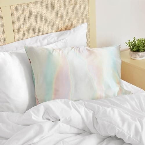 Kitsch Satin Pillowcase with Zipper for Hair & Skin, Softer Than Silk Pillow Cases Queen, Wrinkle-Free, Smooth and Cooling Satin Pillow Covers, Standard Size 19"x26" - Aura, 2pcs thumbnail 8