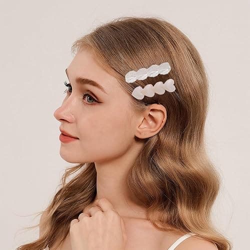3 pack Hair Clips for Girl and Women 2.36 inch Fashion Hair Clips Set Pearl Acrylic Resin Hair Accessories for Thick Hair thumbnail 6