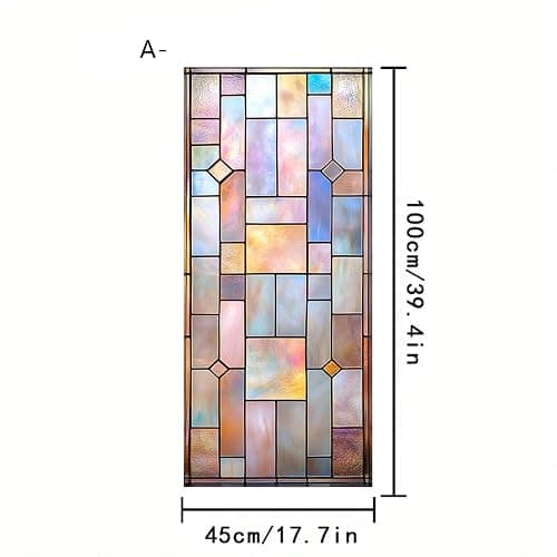 Fensterfolie Blickdicht von Aussen Lichtrosa Sichtschutz Fenster für Privatsphäre und Uv-Schutz Oder Fensterdekoration, Statisch Haftende Sichtschutzfolie Fenster thumbnail 2