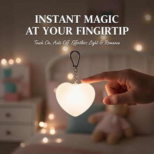 2026 New Love Wallet Tote Bag Touch Sensing Light, Purse Light for Women, LED Automatic Glow Lights, Heart Bag Lamp with Motion Sensor, Rechargeable Mini Flashlight for Handbags & Gifts (A-White) thumbnail 4