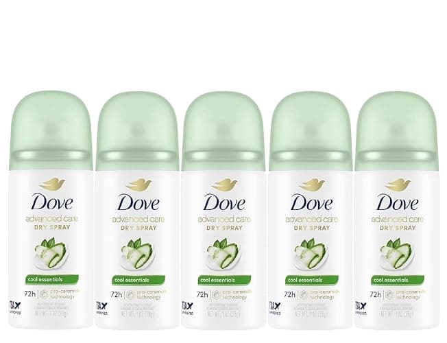 Dove Advanced Care Cool Essentials Antiperspirant Deodorant Dry Spray 1 oz Travel Size, Mini, 72 Hour Protection.(Pack of 18) thumbnail 2