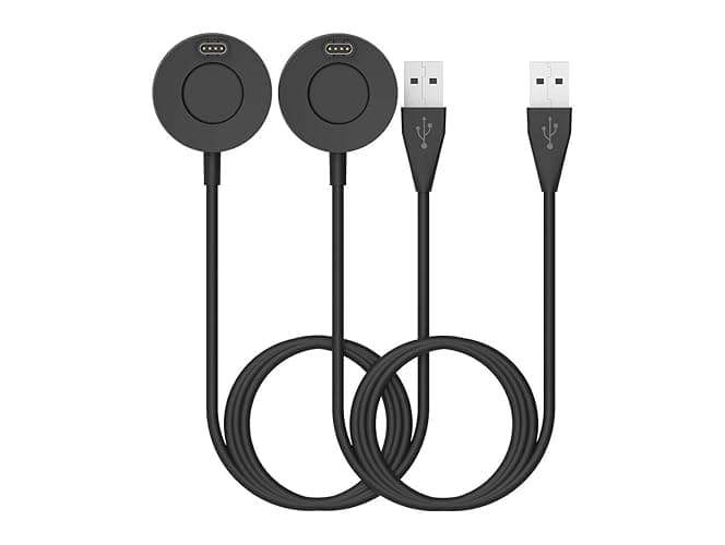 Compatible with Garmin Bounce 2/Bounce Smart Watch Charger Charging Stand, Charging Dock Station Cradle Holder with 1m USB Cable for Bounce 2 Smartwatch (2Black) - Image 1