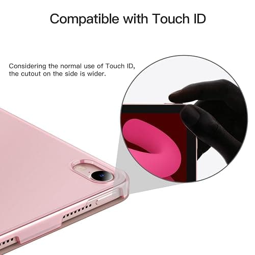 JETech Case for iPad mini (A17 Pro, 2024 Model, 7th Generation) / mini 6 (2021 Model, 6th Generation), Slim Stand Hard Back Shell Smart Cover with Auto Wake/Sleep (Pink) thumbnail 7