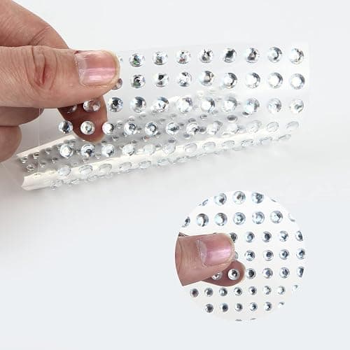 2310 PCS Self Adhesive Rhinestone Gem Stickers for Face Nail Body Makeup Festival,4 Size 14 Sheets Bling Jewels Stickers Earrings for DIY Kids Craft Card Decorations thumbnail 7